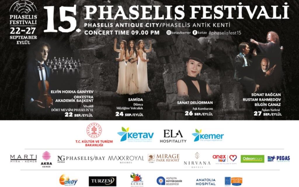 Festivalul Phaselis transformă situl arheologic din Antalya într-o scenă de concert, de talie mondială